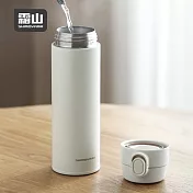 【日本霜山】彈蓋式316不鏽鋼保冷保溫瓶-480ml- 白