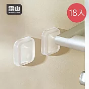 【日本霜山】方形免鑽釘無痕防水透明防撞貼(6入/包)x3包組