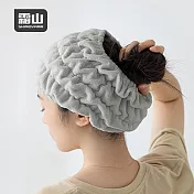【日本霜山】透氣加寬束髮帶/洗臉髮帶- 灰