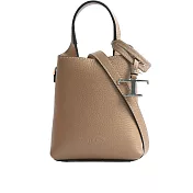 TOD’S T Logo 超小號手提/斜背二用皮革手機包 (鴿子灰)