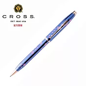 CROSS 新世紀系列 櫻花 亮藍漆鍍金 原子筆 AT0082-163
