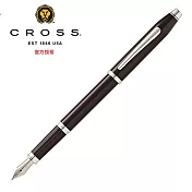 CROSS 新世紀系列 黑亮漆白夾 鋼筆 AT0086-102