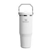 STANLEY 經典系列 IceFlow 手提吸管杯2.0 0.88L / 冰雪白