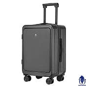 【USSARO】20吋前開式企業家系列拉鍊箱/行李箱/旅行箱/登機箱(灰) 20吋 灰
