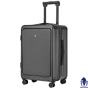 【USSARO】26吋前開式企業家系列拉鍊箱/行李箱/旅行箱(灰) 26吋 灰