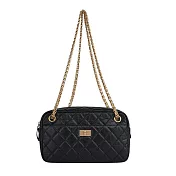 CHANEL 金釦小牛皮 2.55 相機肩背/斜背二用包_展示品 (黑色)