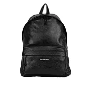 BALENCIAGA Explorer Logo 小羊皮後背包 (黑色)