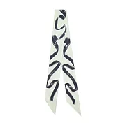 BURBERRY緞帶印花絲巾 薄荷綠