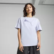 PUMA 基本系列Her圖樣 女短袖T恤-68505447 L 藍色