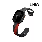 UNIQ Apple Watch 49/46/45/44mm Stride DE 氟橡膠防水矽膠錶帶 灰紅紋