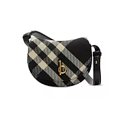 BURBERRY格紋迷你Rocking Horse肩背包 黑色