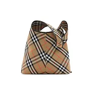 BURBERRY新款格紋大型格紋肩背包 沙色