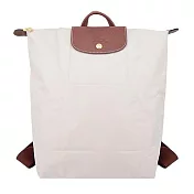 LONGCHAMP LE PLIAGE系列再生尼龍摺疊後背包(中) 白紙