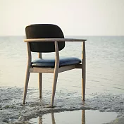 Stellar Works Slow 單椅 (橡木、深棕皮革)