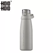 【HOLOHOLO】PILATES GO 大容量雙飲吸管保溫杯(大) 850ml 淺灰