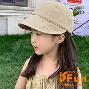 【iSFun】韓系透氣 大帽簷防曬薄款1-4歲兒童鴨舌帽/ 米白色
