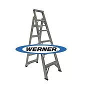 美國Werner穩耐安全鋁梯 鋁合金兩用梯(梯長1.8m) 梯子 直梯 /組 DP366AZ（確認訂購後無法退換貨）
