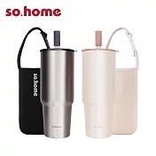 【so.home】304不鏽鋼隨行冰霸杯900ml(環保杯/飲料杯/保冰/保溫/隨行杯) 粉色