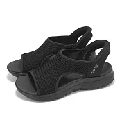 Skechers 涼鞋 Summits 女鞋 黑 瞬穿科技 無鞋帶 全黑 涼拖鞋 健走鞋 119519BBK