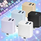 CITY BOSS for COT-804 雙孔氮化鎵迷你充電頭 GaN輕量氮化鎵 22W快充 PD+QC 白色