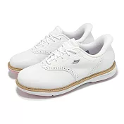 Skechers 高爾夫球鞋 Go Golf Prestige SL Slip-Ins 女鞋 白 粉 防水鞋面 瞬穿 123126WPK