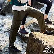 【ATUNAS 歐都納】男款兩截式蚊瘋不動彈性長褲/大尺碼A1PA2514M- M 軍綠