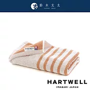 【hartwell】今治2.5縮時速乾瞬吸迷你浴巾 (多色任選- 橘條紋) | 鈴木太太公司貨