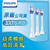 【Philips 飛利浦】智能超細抗敏刷頭3入HX6053/93
