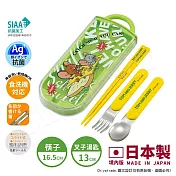 【百科良品】日本製 角落生物 唐老鴨  湯姆貓與傑利鼠 環保筷子+湯匙+叉子三件餐具組 抗菌加工Ag+(日本境內版) 湯姆貓與傑利鼠-追逐遊戲