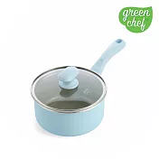 GreenChef Sandstone系列 單柄湯鍋16cm(含蓋)(粉彩藍)