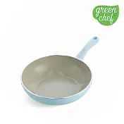 GreenChef Sandstone系列 炒鍋28cm(不含蓋)(粉彩藍)