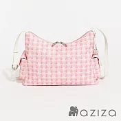 aziza 小象圖騰雙側袋肩背斜背包  果凍粉