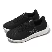 Under Armour 慢跑鞋 Charged Pursuit 3 BL 男鞋 黑 白 緩震 運動鞋 UA 3026523001
