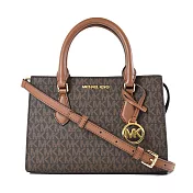 MICHAEL KORS 撞色小款防刮兩用包-咖啡焦糖