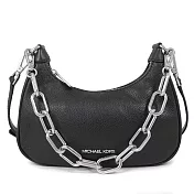 MICHAEL KORS 荔枝皮革鍊條兩用包 黑