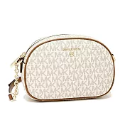 MICHAEL KORS PVC防刮皮革鍊條斜背包-香草白