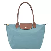 LONGCHAMP LE PLIAGE系列長把再生尼龍摺疊水餃包(中) 尤加利綠