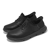 Skechers 懶人鞋 Garza-Gervin Slip-Ins 男鞋 寬楦 黑 瞬穿科技 緩衝 健走鞋 205046WBBK