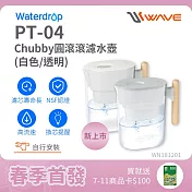 Waterdrop Chubby圓滾滾濾水壺3.5L(白色/透明) PT-04  透明款