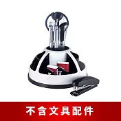 【O-Life】旋轉置物整理收納盒-不含文具/小物整理盒/儲物盒/桌面收納 黑白色