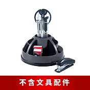 【O-Life】旋轉置物整理收納盒-不含文具/小物整理盒/儲物盒/桌面收納 黑灰色