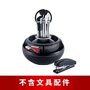 【O-Life】360度旋轉置物收納盒-不含文具/小物整理盒/儲物盒/桌面收納 黑灰色