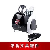 O-Life 90度旋轉置物整理收納盒-不含文具/小物整理盒/儲物盒/桌面收納 黑白色
