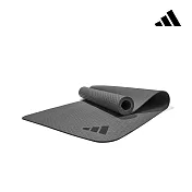 Adidas 環保壓紋瑜珈墊-4mm(五色) 深霧黑