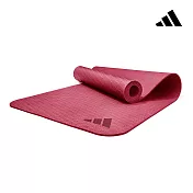 Adidas 環保壓紋瑜珈墊-6mm (五色) 復古紅