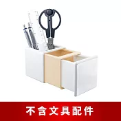 【O-Life】多功能伸縮收納盒-不含文具/小物整理盒/儲物盒/桌面收納 米色