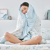 義大利La Belle《恐龍曲奇》眠綿冰玻尿酸抗菌涼感涼被(5x6.5尺)