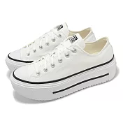 Converse 休閒鞋 All Star Lift Double Stack 男鞋 女鞋 白黑 厚底增高 情侶鞋 A15491C 24.5cm WHITE/BLACK