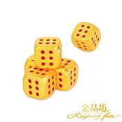 【金品坊】黃金擺件挺臺灣幸運666骰子單顆 (贈骰盅)