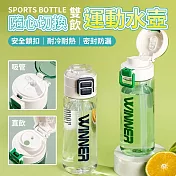 隨心切換雙飲運動水壺600ml